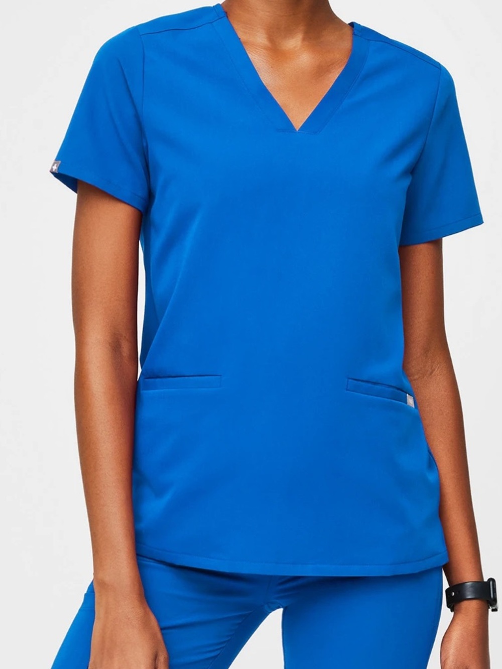 Casma WITH IRON DISCOLORATION Three-Pocket Scrub Top Royal Blue